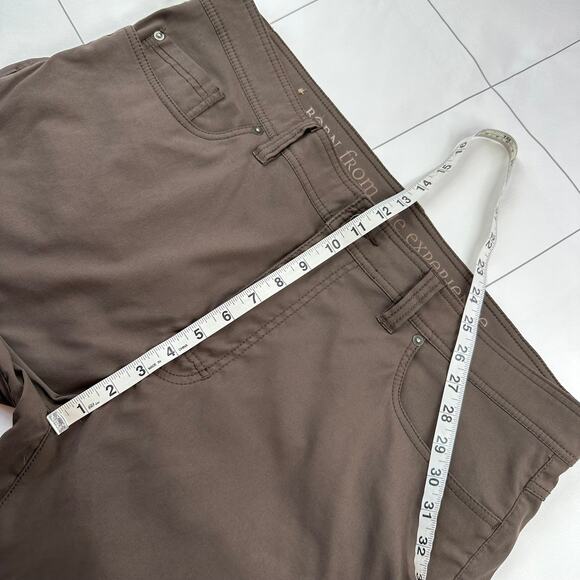 Prana Pants Mens 40x30 Slim Fit Brown Brion Nylon Blend Hiking Outdoor Gorpcore - Picture 8 of 11